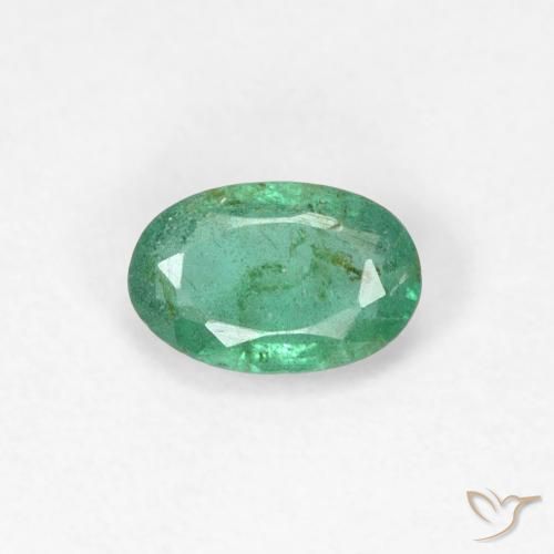 0.38ct طبيعي أخضر رائع زمرد, بيضوي, VS-SI