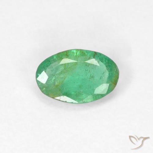 0.29ct طبيعي اخضر زاهى زمرد, بيضوي, SI
