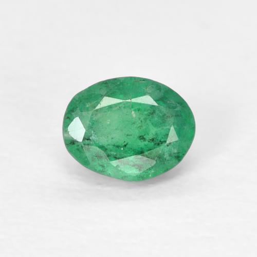 0.37ct طبيعي أخضر متوسط زمرد, بيضوي, VS-SI