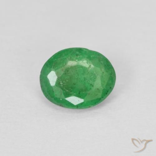 0.28ct طبيعي أخضر مصفر زمرد, بيضوي, VS-SI