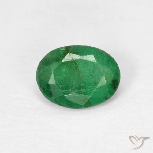 0.31ct طبيعي أخضر متوسط زمرد, بيضوي, SI