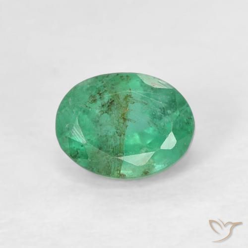 0.47ct طبيعي أخضر رائع زمرد, بيضوي, SI