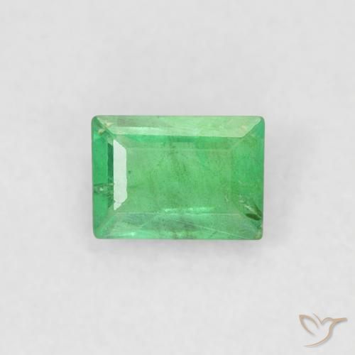 0.20ct طبيعي اخضر فاتح زمرد, باجيت, VS-SI