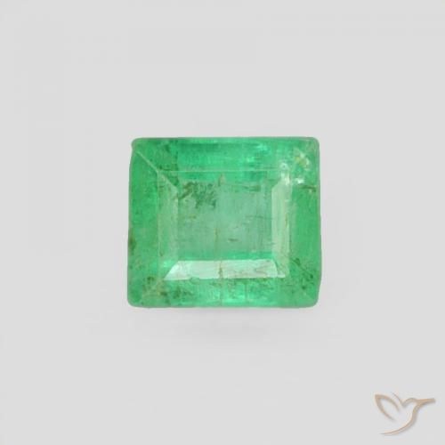 0.19ct طبيعي أخضر مصفر زمرد, باجيت, SI