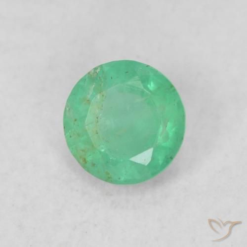 0.16ct طبيعي أخضر متوسط زمرد, دائري, SI
