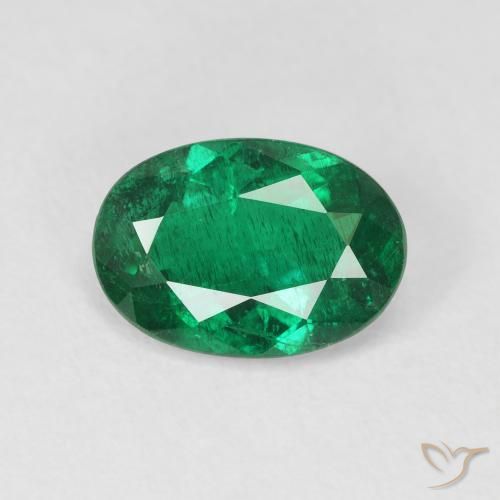 1.86ct طبيعي الأخضر الغامق زمرد, بيضوي, VS-SI