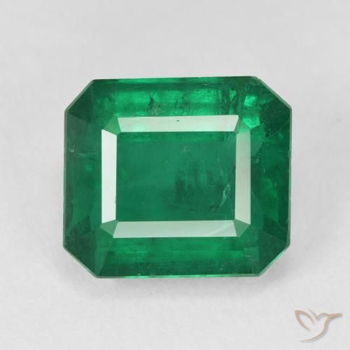 5.91ct طبيعي الأخضر الغامق زمرد, قص الزمرد, VS-SI