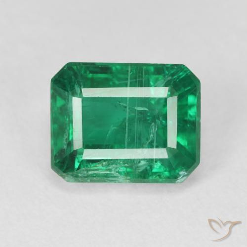 3.30ct طبيعي الأخضر الغامق زمرد, قص الزمرد, VS-SI