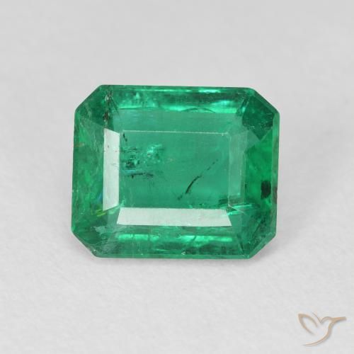 2.46ct طبيعي أخضر مزرق زمرد, قص الزمرد, VS-SI