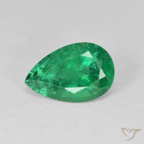 2.20ct طبيعي أخضر دافئ زمرد, شكل الكمثرى, VS-SI