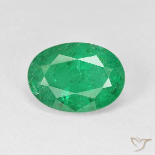 3.38ct طبيعي أخضر متوسط زمرد, بيضوي, VS-SI