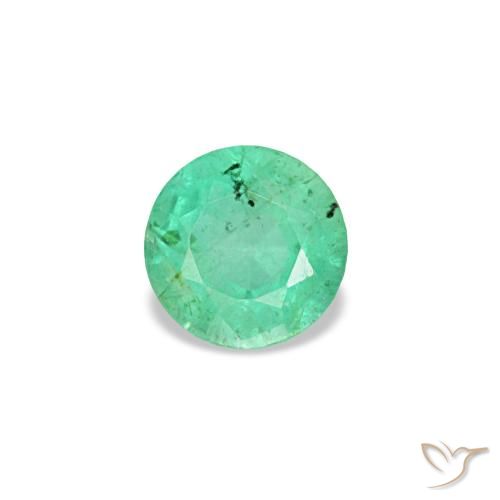 0.16ct أخضر زمرد, مستدير, SI