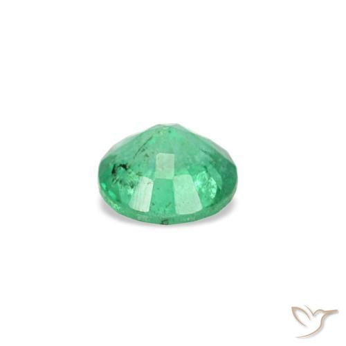 زمرد طبيعي بلون Medium Light-Green، وزن ‎0.16‎ قيراط، شكل دائري، مقاس ‎3.59‎ مم