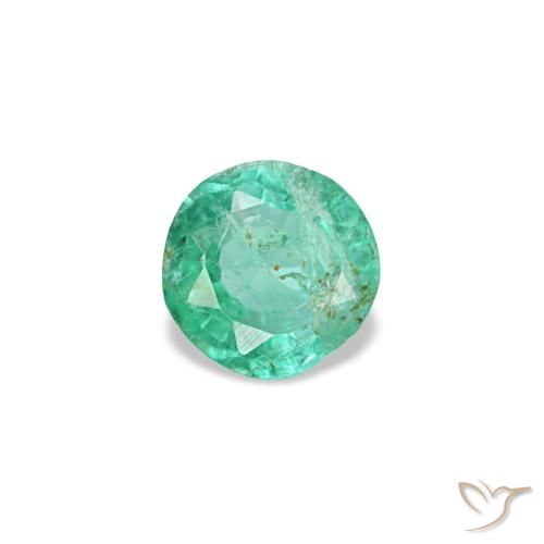 0.19ct أخضر زمرد, مستدير, SI