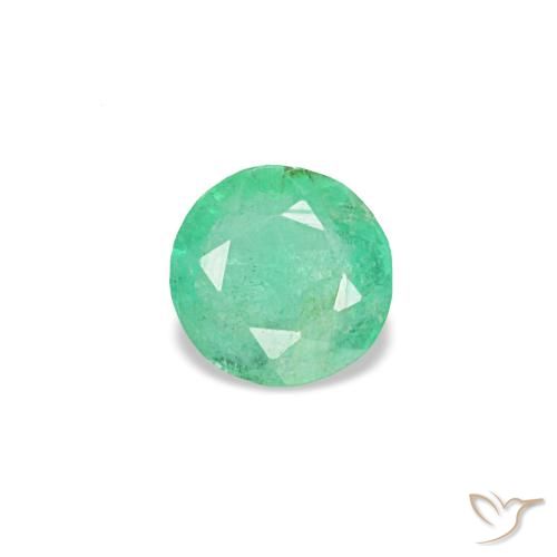 0.19ct أخضر زمرد, مستدير, VS-SI