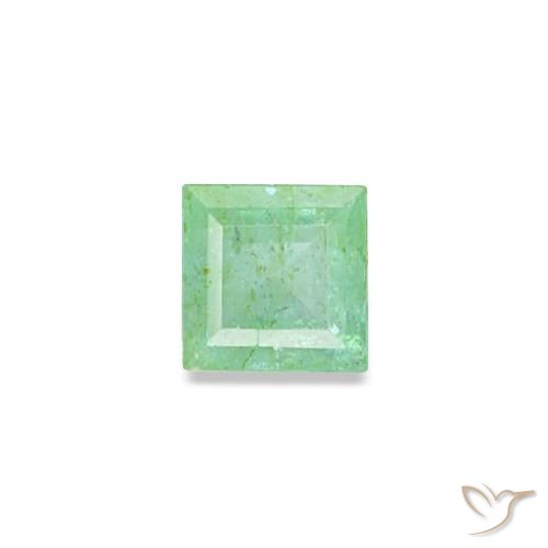 0.09ct أخضر زمرد, مربع, SI