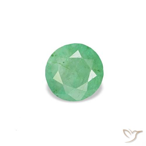 0.18ct أخضر زمرد, مستدير, VS-SI