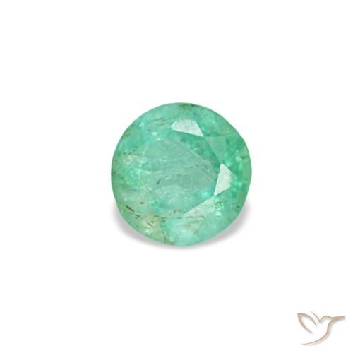 0.19ct أخضر زمرد, مستدير, VS-SI