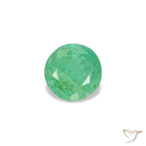 0.15ct أخضر زمرد, مستدير, VS-SI