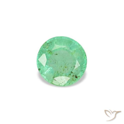 0.19ct أخضر زمرد, مستدير, VS-SI