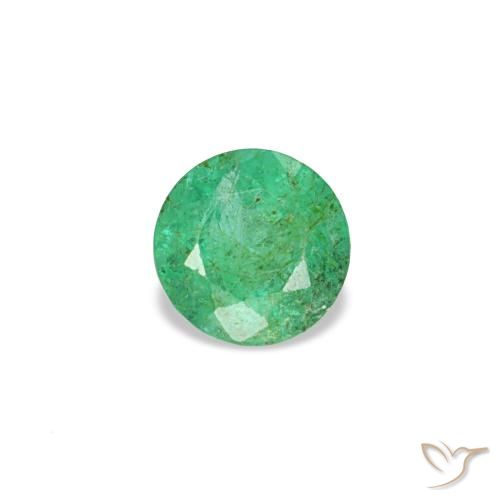 0.16ct أخضر زمرد, مستدير, VS-SI