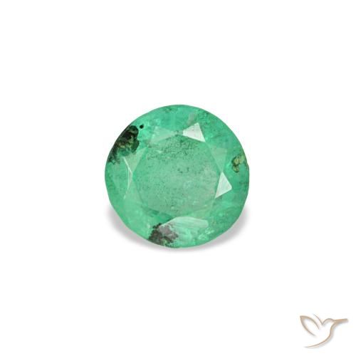 0.18ct أخضر زمرد, مستدير, VS-SI