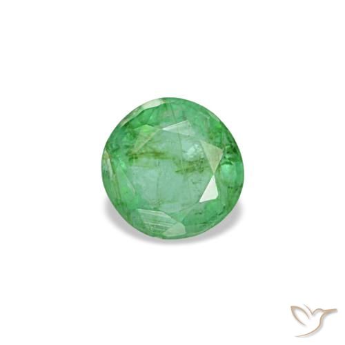 0.19ct أخضر زمرد, مستدير, VS-SI