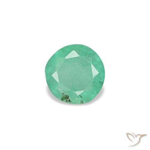 0.17ct أخضر زمرد, مستدير, VS-SI