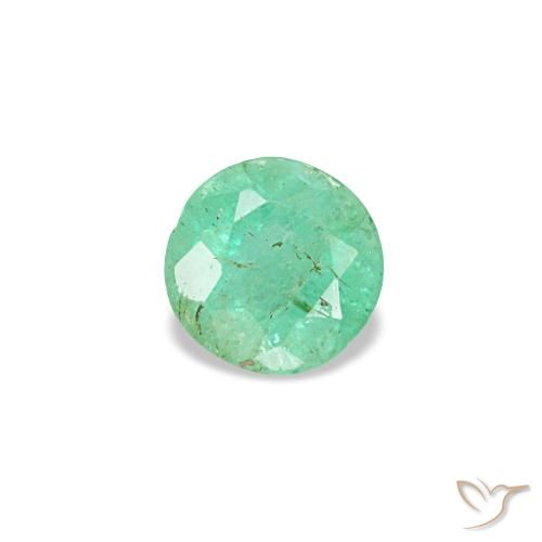 0.17ct أخضر زمرد, مستدير, VS-SI
