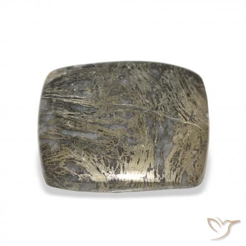 Feather Pyrite برونزى مسود طبيعي، وسادة، 36.40 قيراط، غير شفاف
