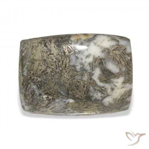 37.54ct طبيعي برونزى مسود Feather Pyrite, وسادة, غير شفاف
