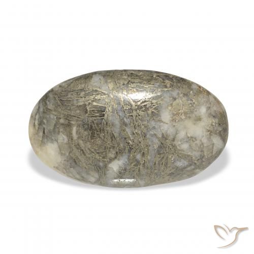 21.25ct طبيعي متعدد الألوان Feather Pyrite, بيضوي, غير شفاف
