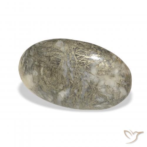 Feather Pyrite متعدد الألوان طبيعي، بيضوي، 21.25 قيراط، غير شفاف