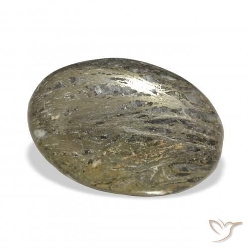 Feather Pyrite متعدد الألوان طبيعي، بيضوي، 34.01 قيراط، غير شفاف
