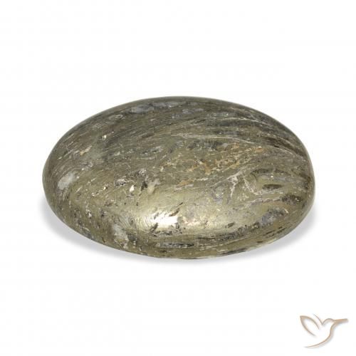 Feather Pyrite متعدد الألوان طبيعي، بيضوي، 34.01 قيراط، غير شفاف