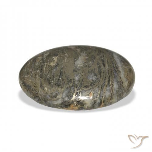 Feather Pyrite برونزى مسود طبيعي، بيضوي، 37.90 قيراط، غير شفاف
