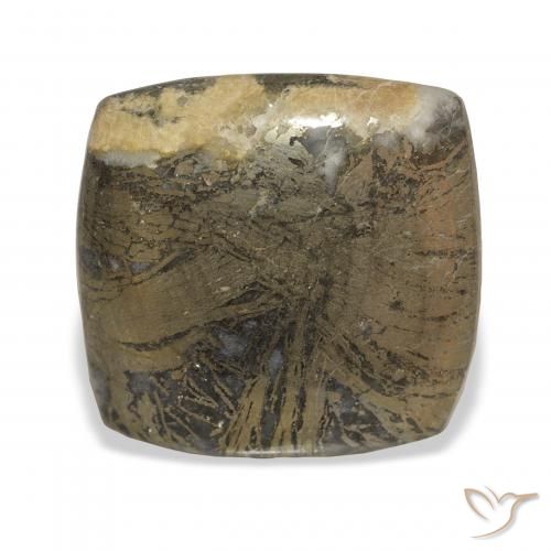 36.45ct طبيعي برونزى مسود Feather Pyrite, وسادة, غير شفاف