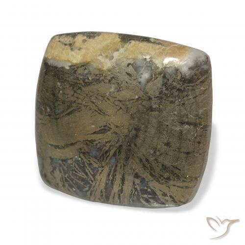 Feather Pyrite برونزى مسود طبيعي، وسادة، 36.45 قيراط، غير شفاف