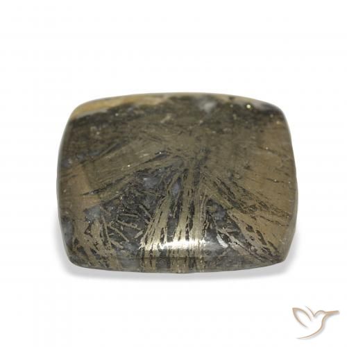 Feather Pyrite برونزى مسود طبيعي، وسادة، 36.45 قيراط، غير شفاف