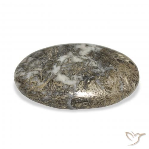Feather Pyrite متعدد الألوان طبيعي، بيضوي، 30.97 قيراط، غير شفاف