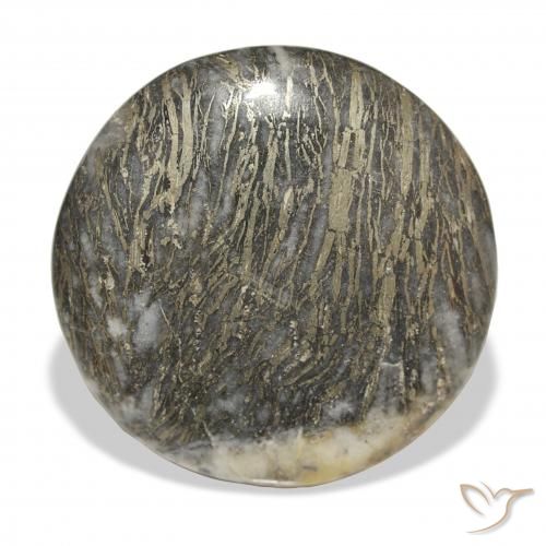 35.90ct طبيعي متعدد الألوان Feather Pyrite, دائري, غير شفاف