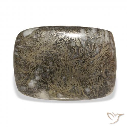 30.63ct طبيعي متعدد الألوان Feather Pyrite, وسادة, غير شفاف
