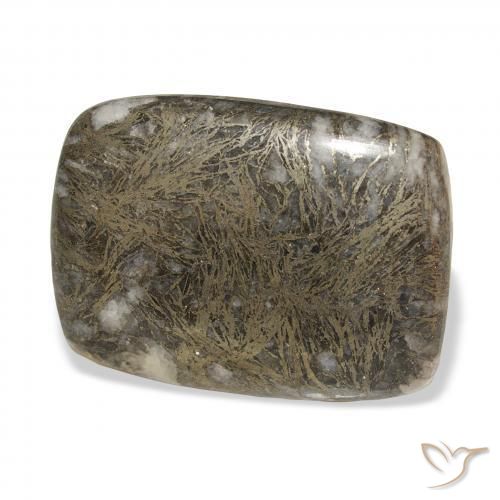 Feather Pyrite متعدد الألوان طبيعي، وسادة، 30.63 قيراط، غير شفاف