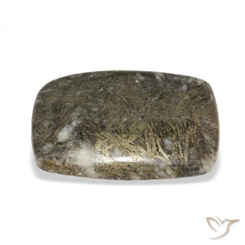 Feather Pyrite متعدد الألوان طبيعي، وسادة، 30.63 قيراط، غير شفاف
