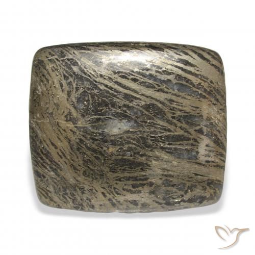 Feather Pyrite متعدد الألوان طبيعي، وسادة، 32.15 قيراط، غير شفاف
