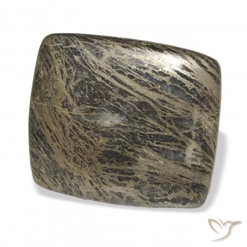 Feather Pyrite متعدد الألوان طبيعي، وسادة، 32.15 قيراط، غير شفاف