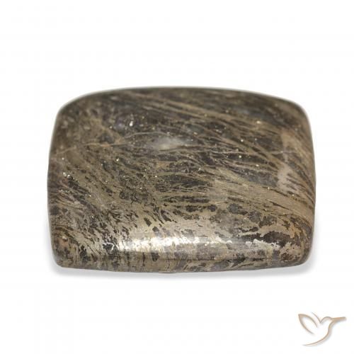 Feather Pyrite متعدد الألوان طبيعي، وسادة، 32.15 قيراط، غير شفاف