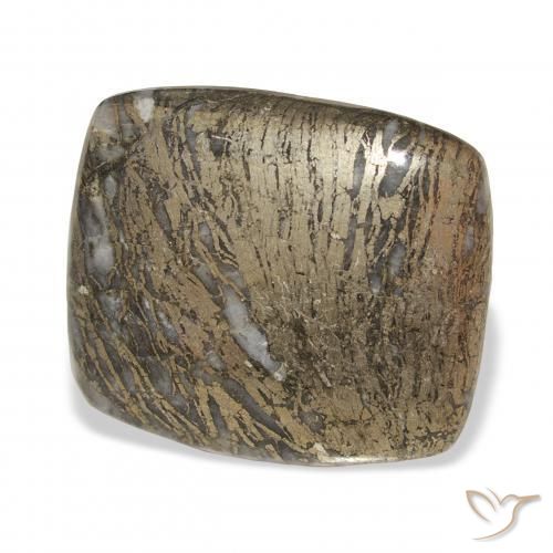 Feather Pyrite متعدد الألوان طبيعي، وسادة، 32.54 قيراط، غير شفاف