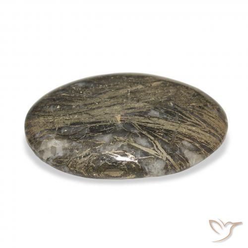 Feather Pyrite متعدد الألوان طبيعي، بيضوي، 27.23 قيراط، غير شفاف