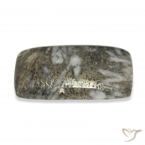 Feather Pyrite متعدد الألوان طبيعي، وسادة، 36.96 قيراط، غير شفاف